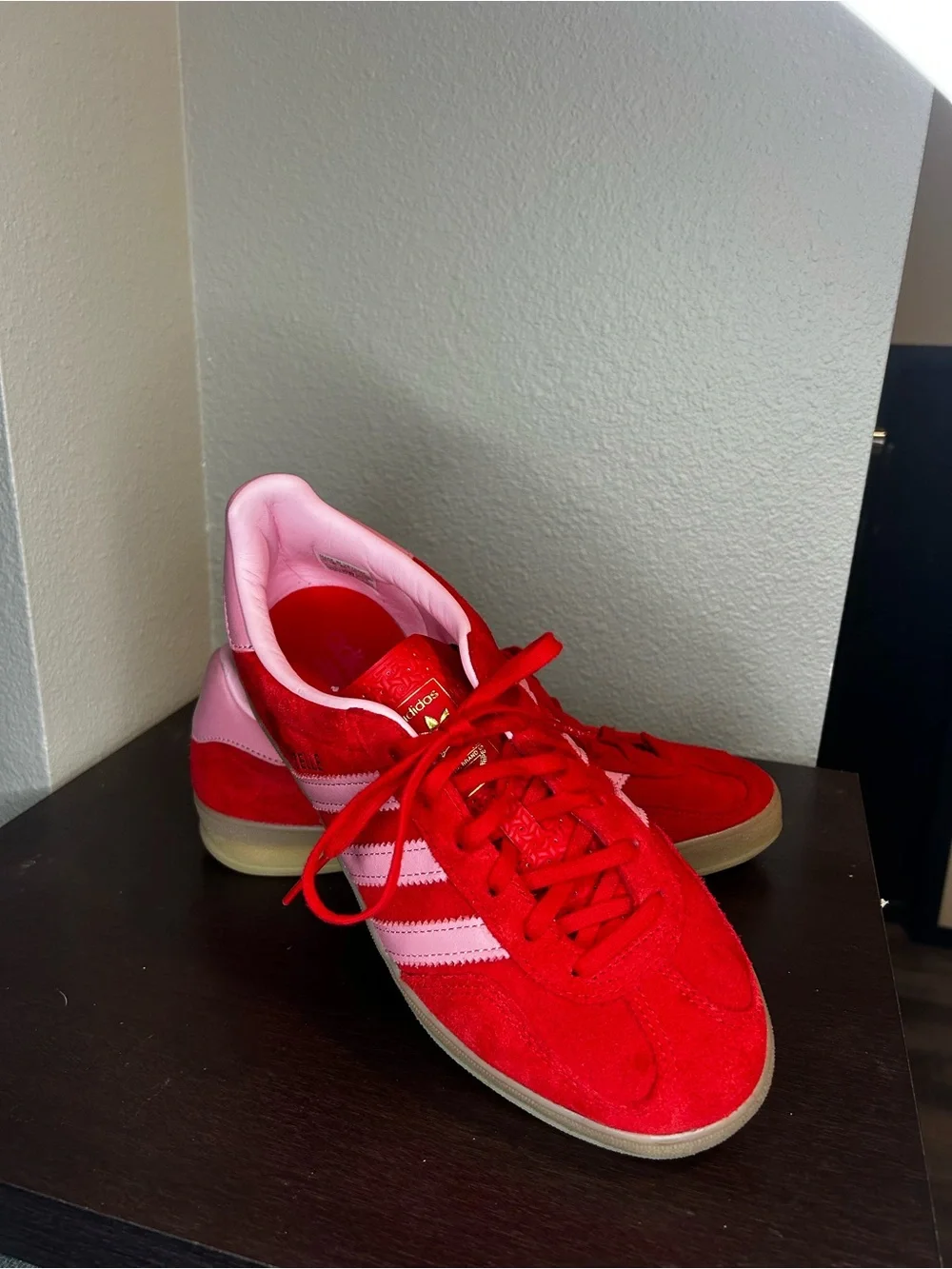 Adidas gazelle Red Suede Low-Top Sneakers size 8.5